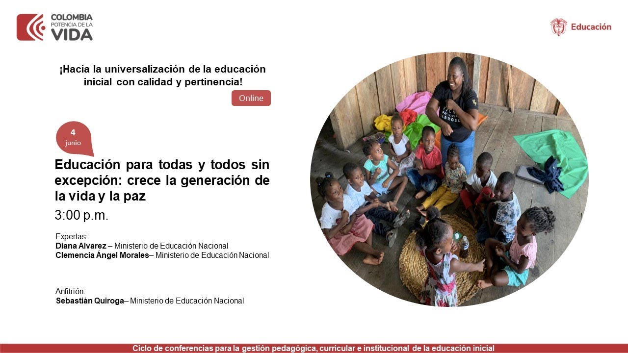 Educación para todas y todos sin excepción: crece la generación de la vida y la paz
