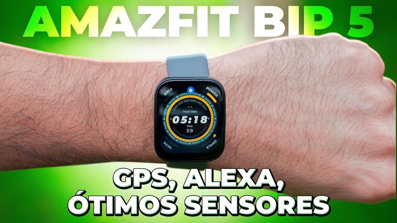 Amazfit Bip 5: O Melhor SMARTWATCH Custo-Benefício para quem quer monitorar saúde!