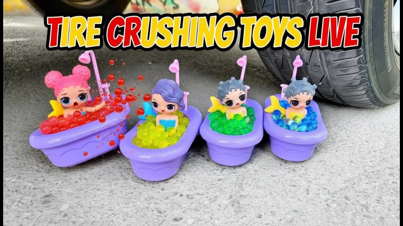 ASMR Car Wheels Slowly Crushing Toys