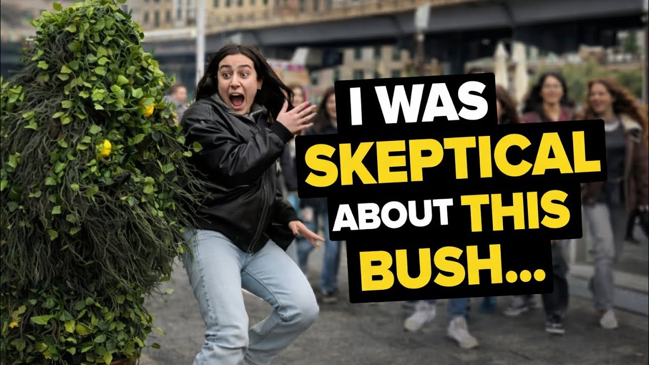 Bushman prank:If you saw this bush move, what next? 😭 #BushmanPrank #PrankReactions #Comedy