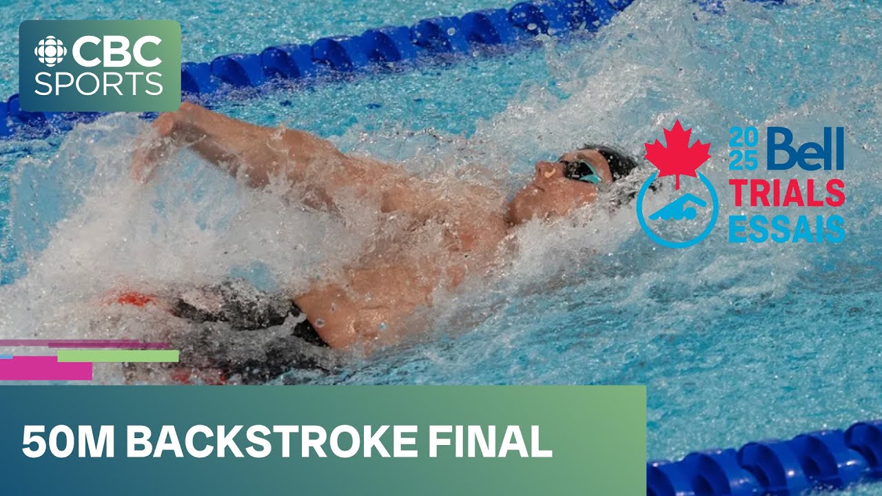 Men's 50m backstroke final at Bell Canadian Swimming Trials | #CBCSports