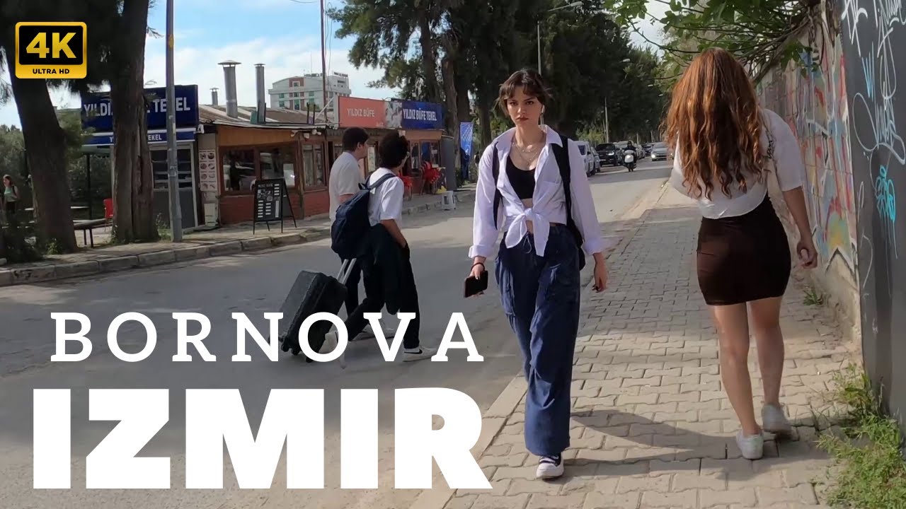 IZMIR BORNOVA 2024 Walking Tour | 4k UHD 60fps | İZMİR TÜRKİYE