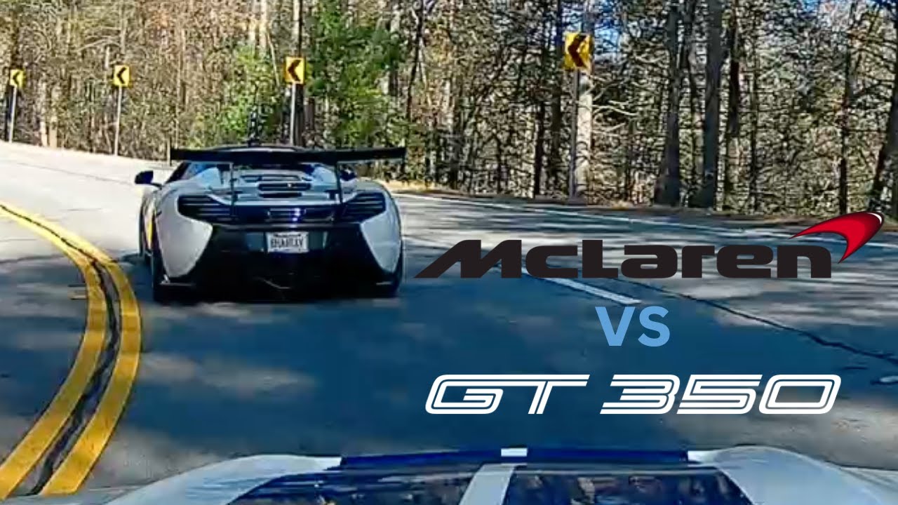 Shelby GT350 Chases Down McLaren in the Mountains