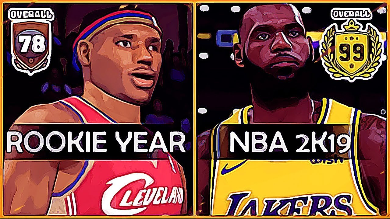 NBA 2K superstars ratings in their rookie years