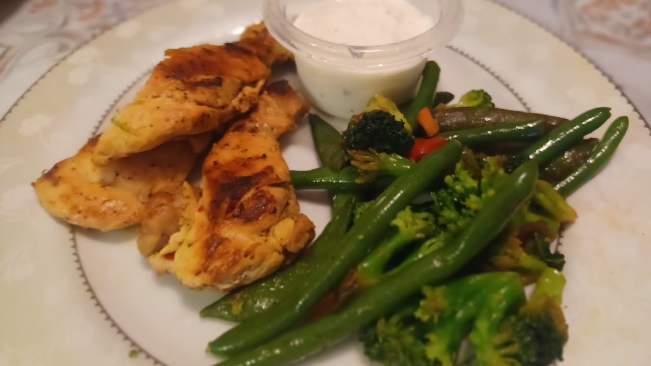 Chicken tender Recipe with Salad|| Healthy Chicken salad