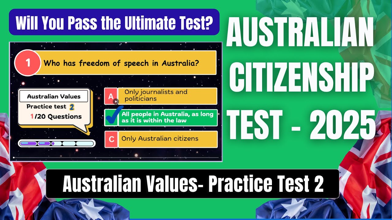 Australian Citizenship Test 2025 – Practice Test 2 | Australian Values