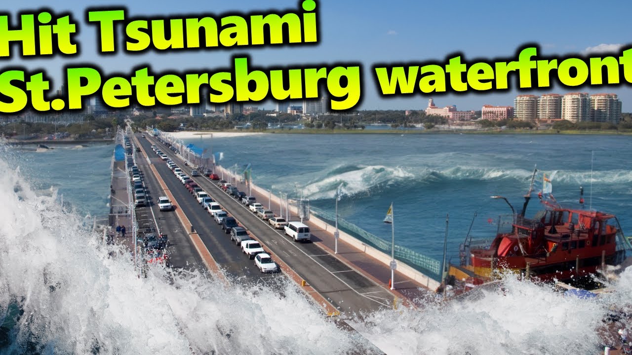 Tsunami Earthquake Simulation of St. Petersburg Waterfront｜Florida｜St. Pete Pier