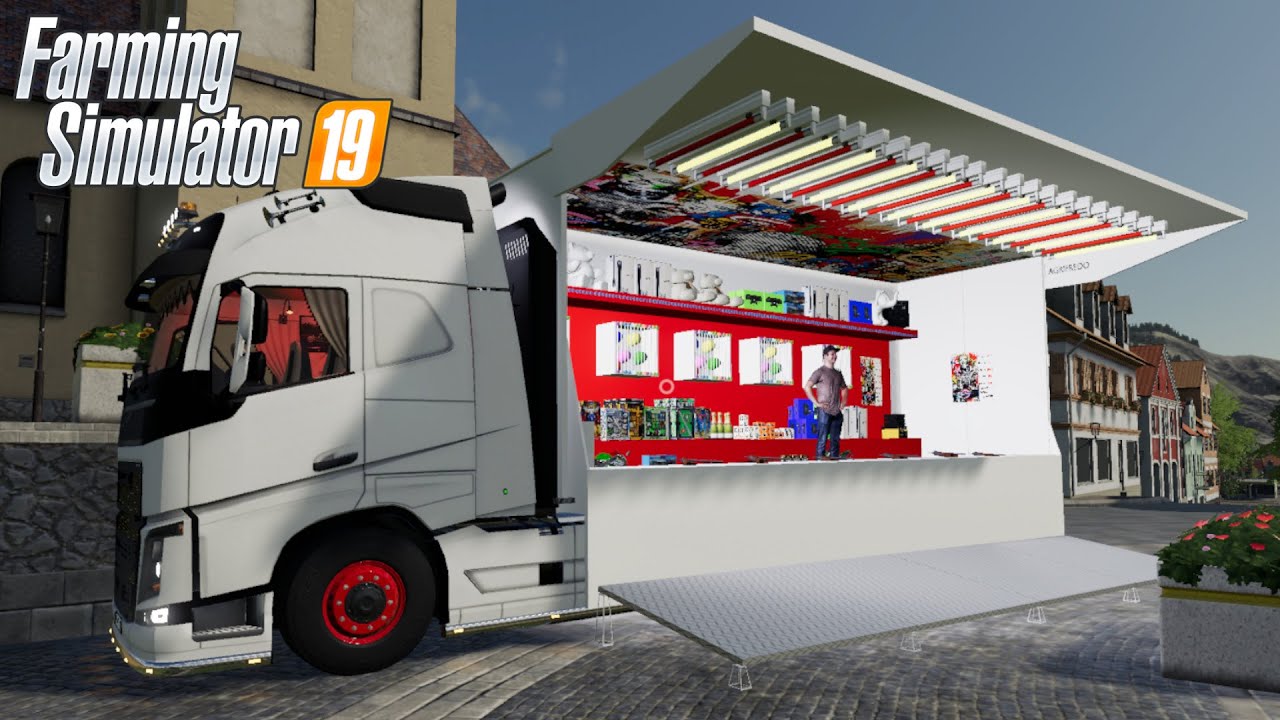 FS19 - Volvo FH16 MOBILE SHOP or GAMING ROOM - NEW Truck mod for Farming Simulator 2019 Roleplay