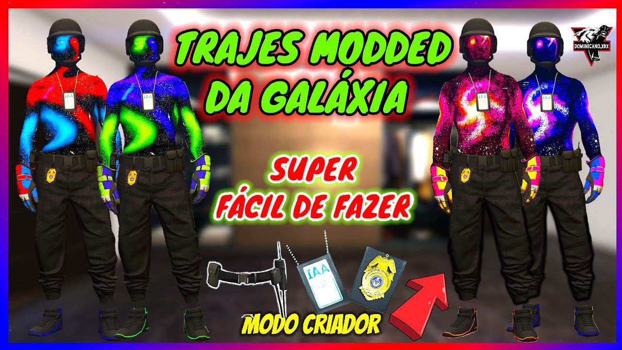 GTA 5 online: Como fazer trajes Modded Galaxy masculino Xbox ps4 ✴️🔥