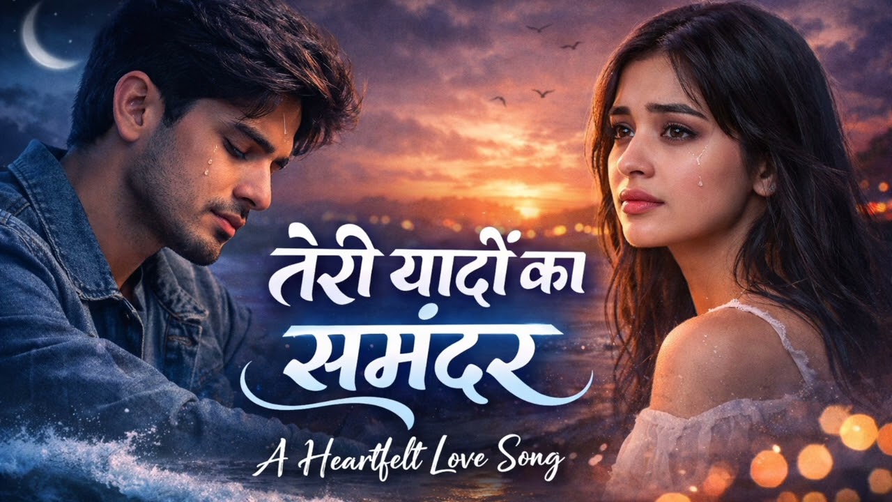 तेरी यादों का समंदर |hrartleft song |heart touching 💔 music male and female vocals