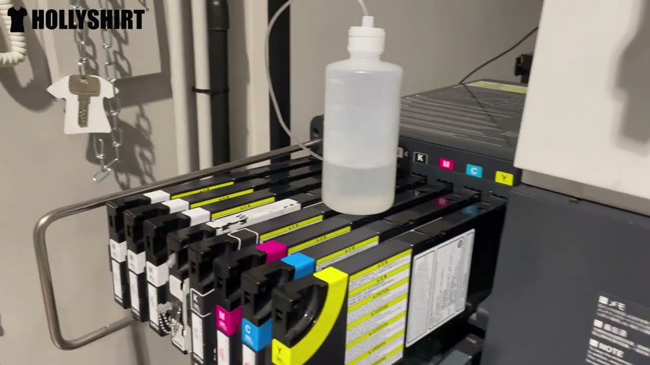 Brother GT3 DTG Direktdrucker wöchentliche Reinigung -  weißen Tintenschlauch reinigen