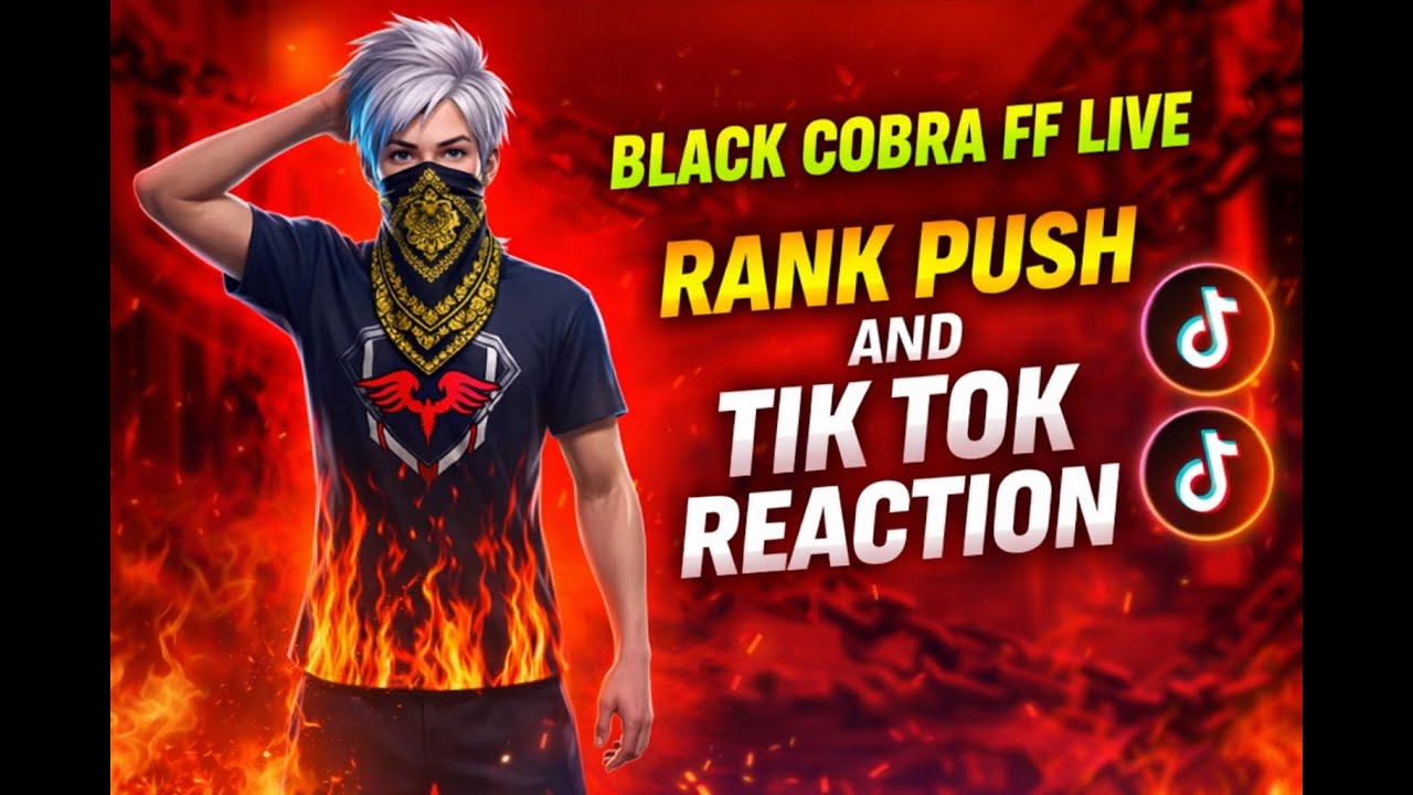 BLACK COBRA FF IS LIVE TIK TOK RECATION 💀🔥💯 AND PRANKS 🤣 #shorts