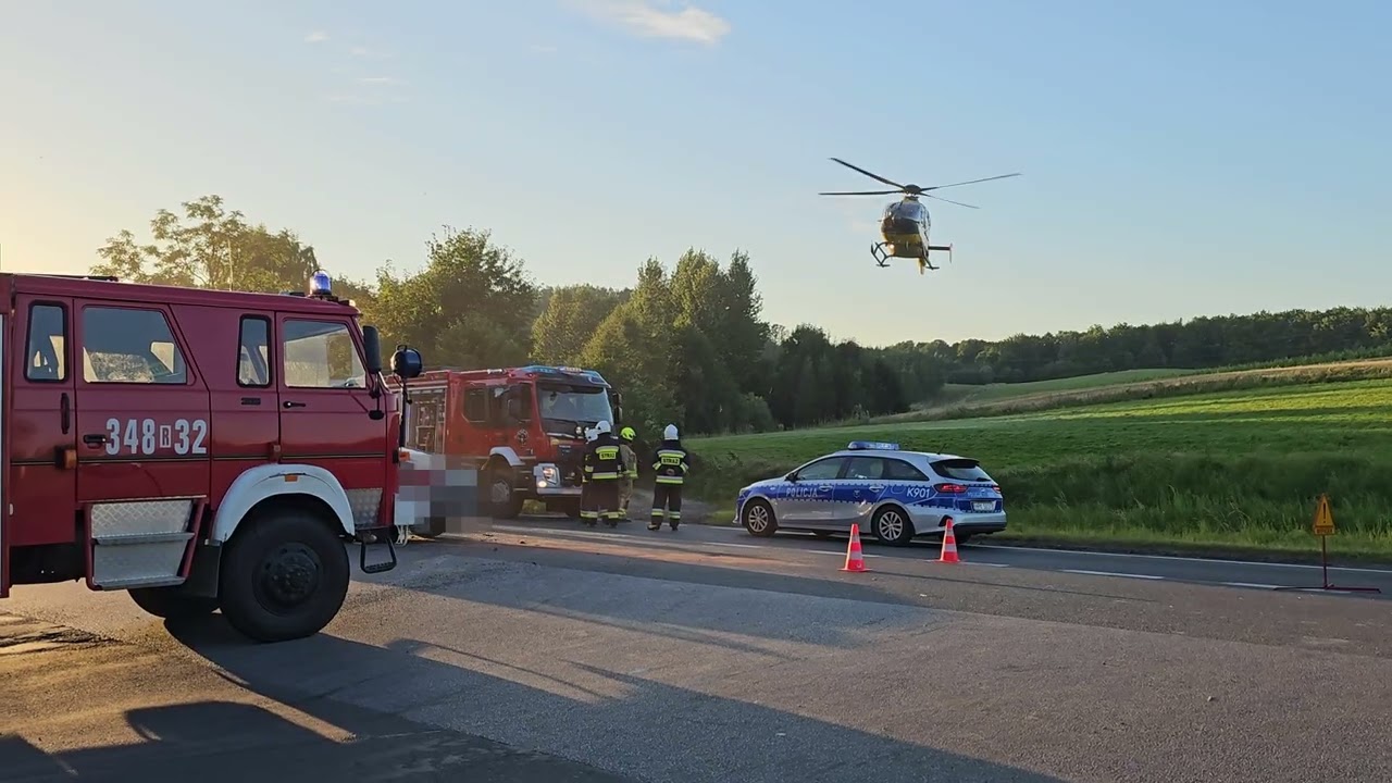 Wypadek w Besku (14.08.2023)