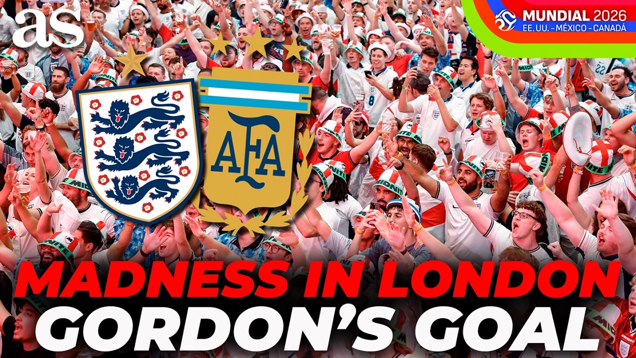 LONDON ERUPTS! ENGLAND FANS' REACTION to GORDON'S GOAL against ARGENTINA | WORLD CUP 2026