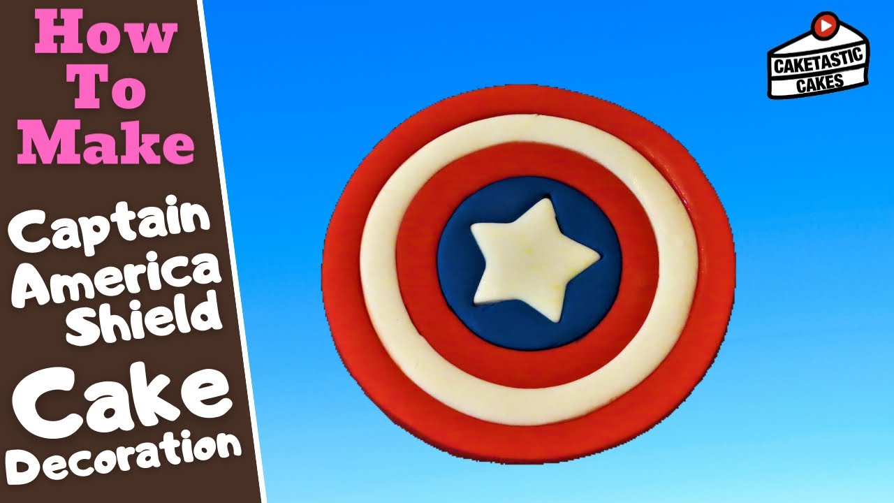 Captain America Shield Cake Tutorial - How to Make a Superhero Avengers Cake Topper