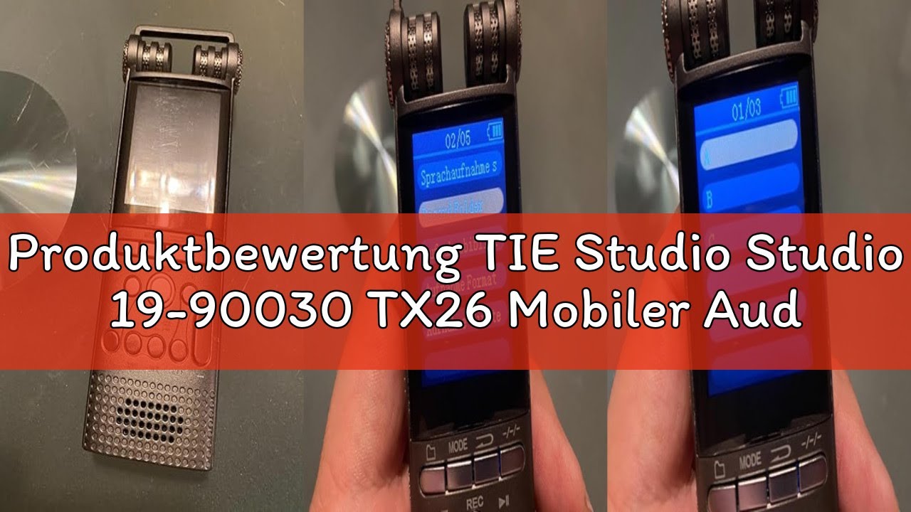 Produktbewertung TIE Studio Studio 19-90030 TX26 Mobiler Audio-Recorder Schwarz