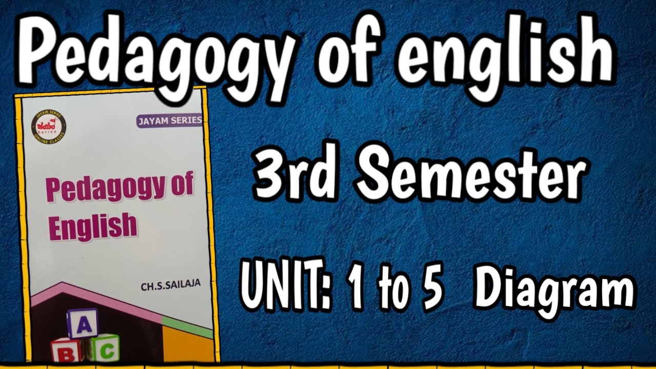 PEDAGOGY OF ENGLISH  FOR 3RD SEMESTER Diagram Bed STUDENTS