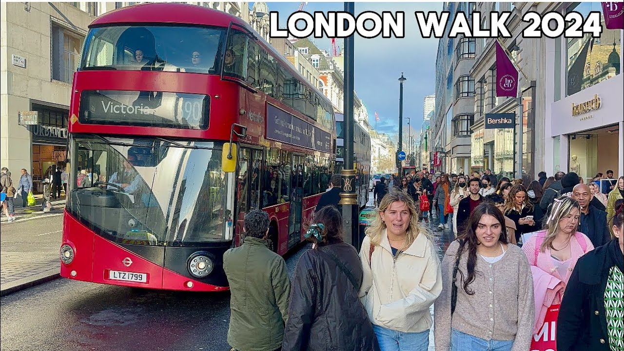 London Spring Walk - April 2024 | A Summer day in Trafalgar Square to Oxford Street [4K HDR]