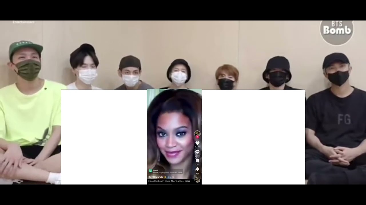 bts reaction to Beyonce moments I found on Tiktok pt 2 (fake reaction)