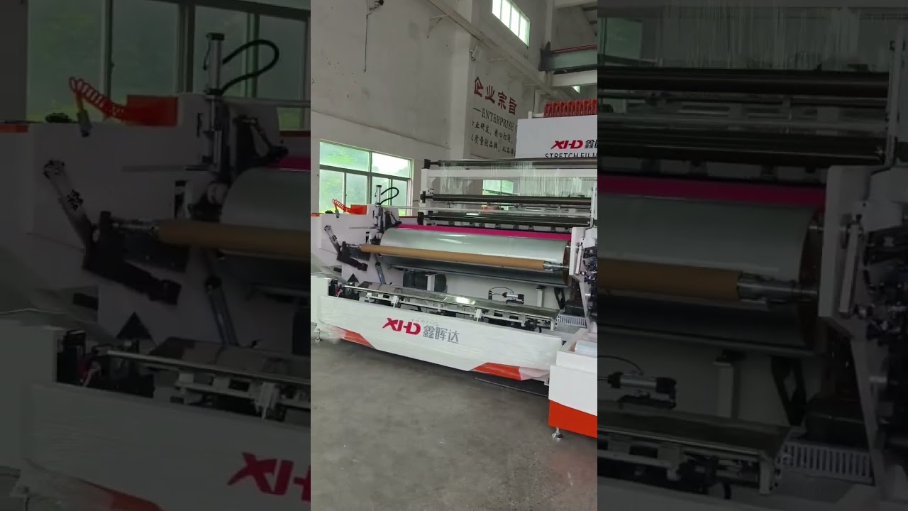 Automatic high speed 2 meter pallet wrap stretch film machine test