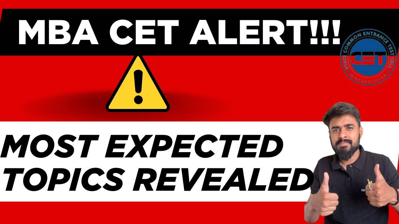 MBA CET 2026 ALERT: Don't Dare to Skip These Topic | Last 60 Days Preparation Strategy for MBA CET
