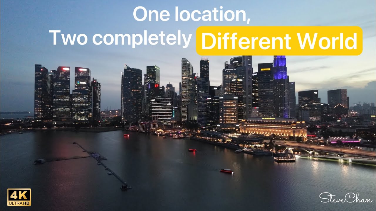 One location, two completely different worlds. ✨ Watch Singapore’s Marina Bay transform
