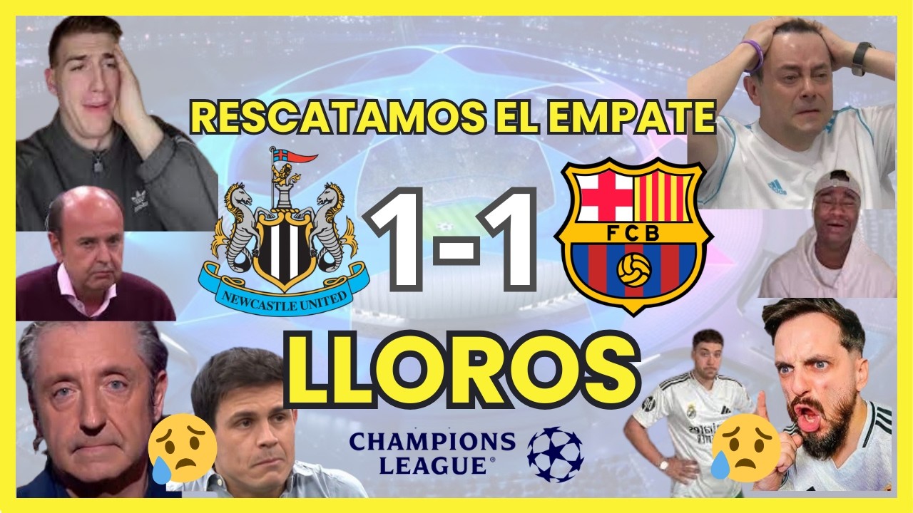😂🔥LOS MEJORES LLOROS MADRIDISTAS EN EL NEWCASTLE 1 - BARCELONA 1