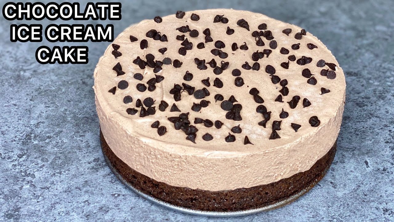 Chocolate Ice Cream Cake Recipe | Eggless Ice Cream Cake | Ice Cream Cake