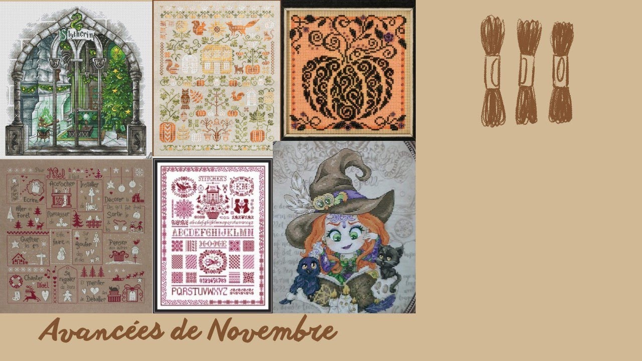 Flosstube#19 : Mes avancées du mois de Novembre