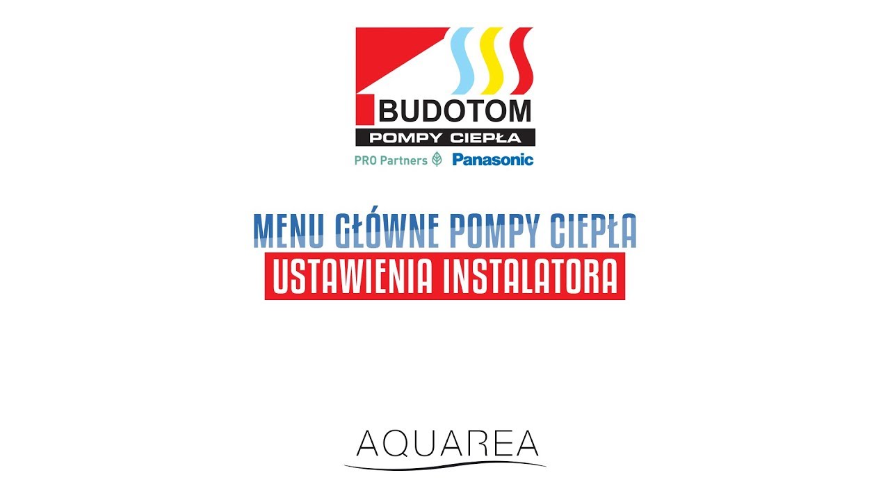 nr.05 | Panasonic Aquarea | USTAWIENIA INSTALATORA | BUDOTOM