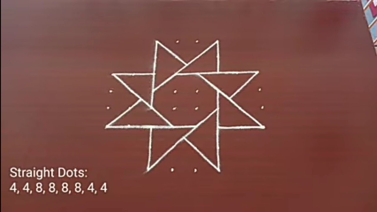 152 - Simple Friday Rangoli #kolam #simplerangoli #muggulu #easyrangoli #simplerangoli #rangoli