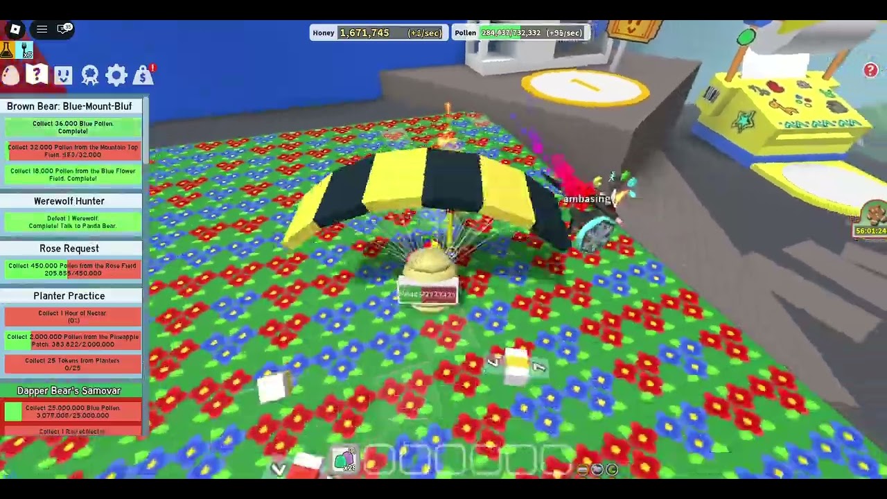 going out of the bee swarm map!