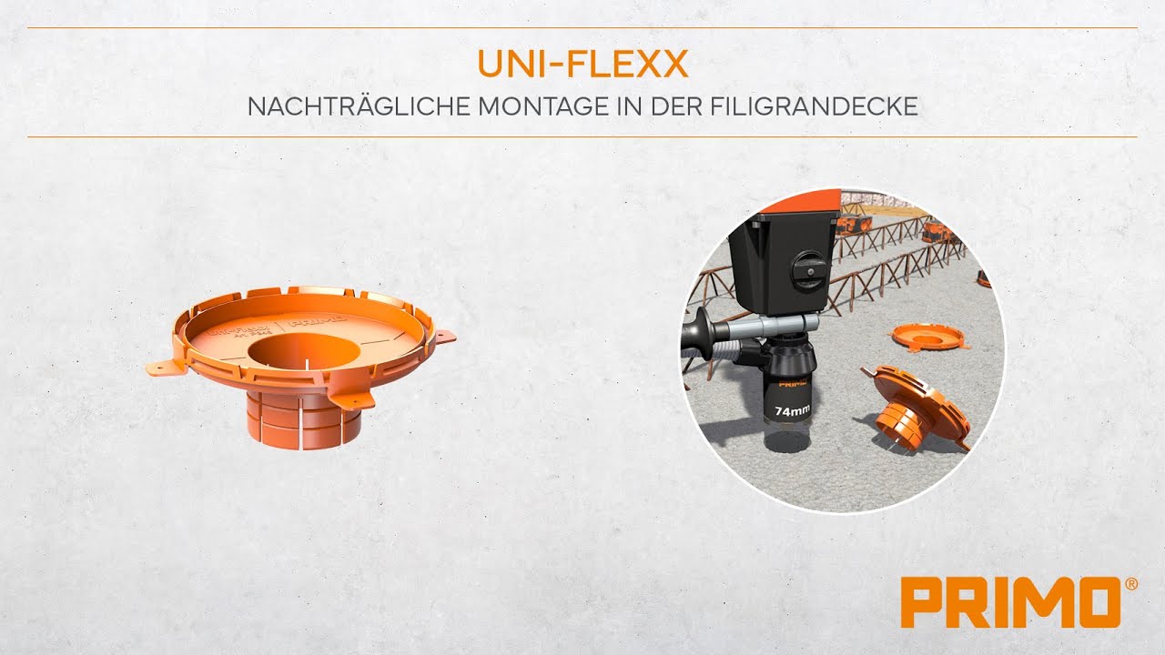 P948 Uni Flexx -  Montage in der Betondecke