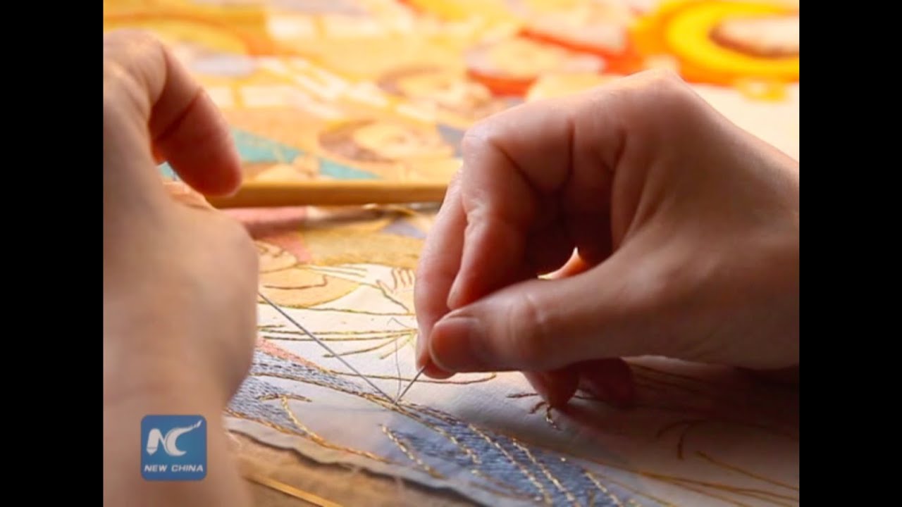 Traditional Russian gold embroidery