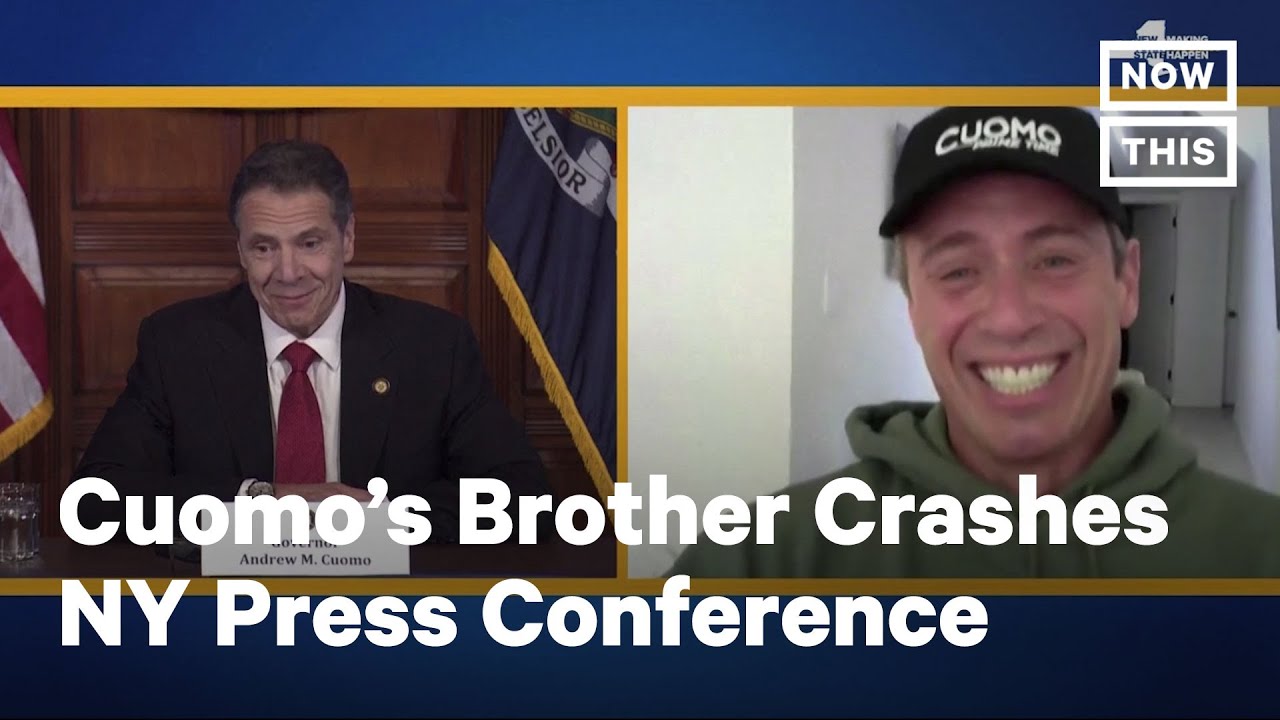 Chris Cuomo Calls Into Gov. Cuomo's Press Conference From Quarantine | NowThis