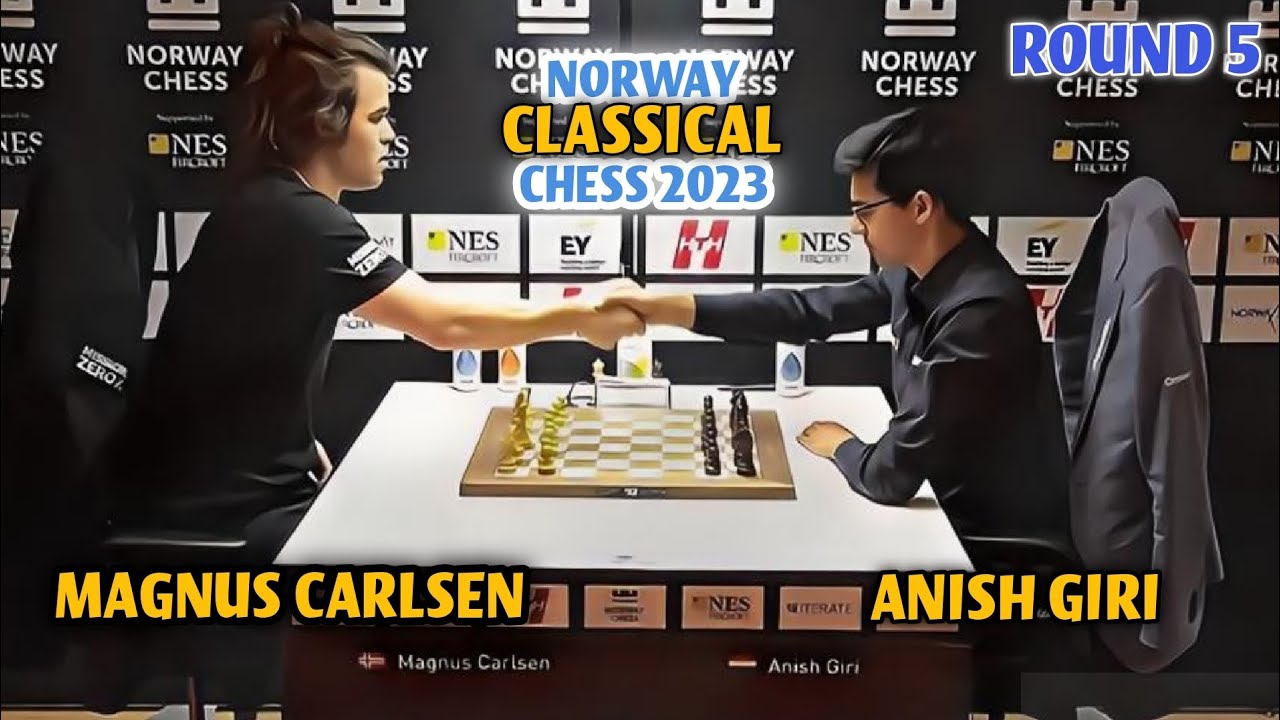 NORWAY CHESS 2023: Magnus Carlsen VS. Anish Giri | ROUND 5 Armageddon