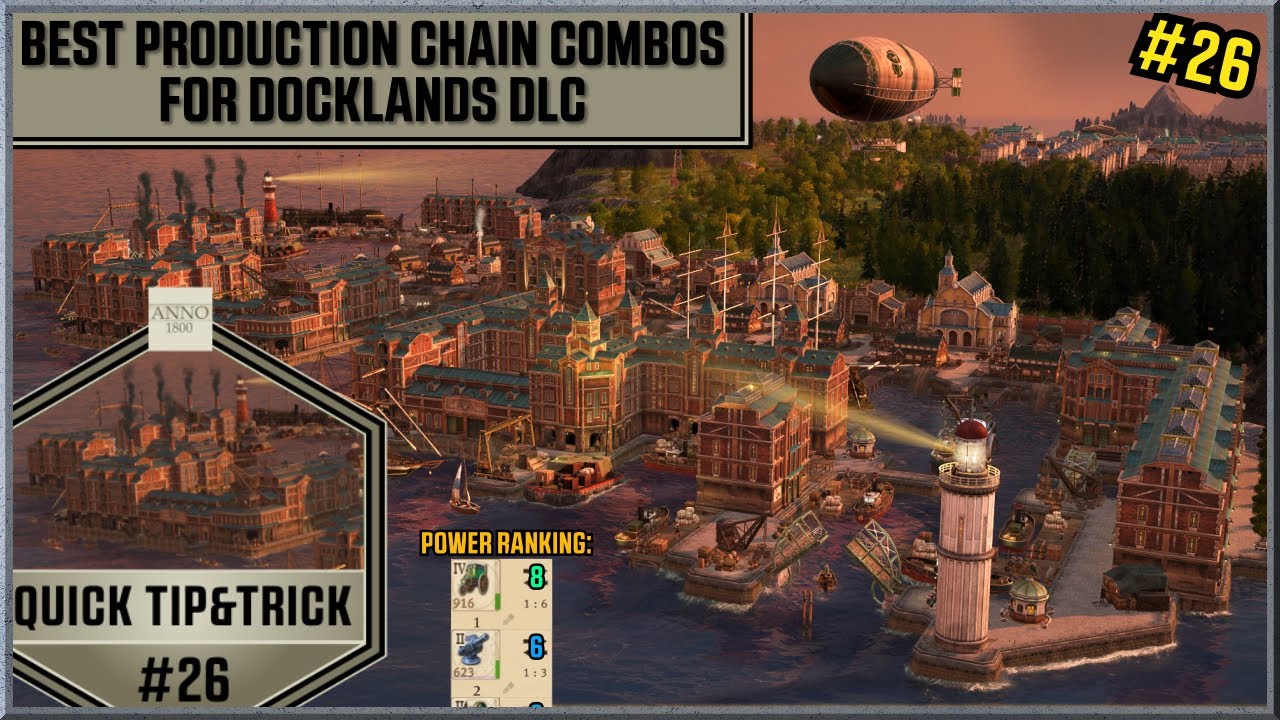 Anno 1800 - Best Production Chain Combos for Export in Docklands DLC Quick Tip&Trick #26