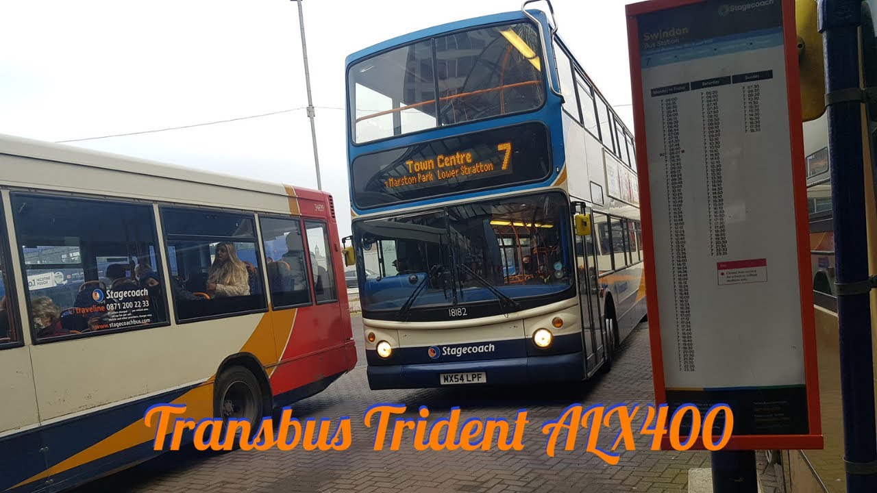 🎄 *7 Curbs 1 Trip!* Transbus Trident ALX400 (7 Swindon to Highworth) MX54 LPF/18182//Stagecoach