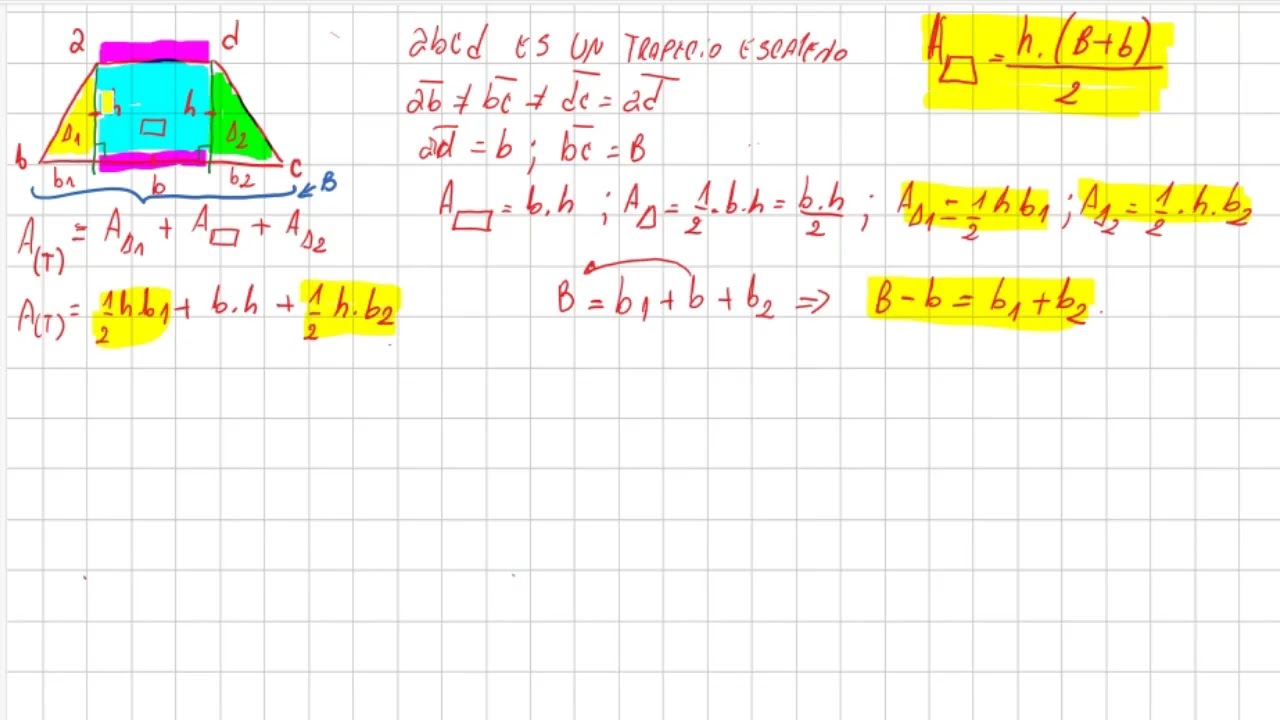 DEDUCCIÓN DE LA FORMULA DE AREA DE UN TRAPECIO