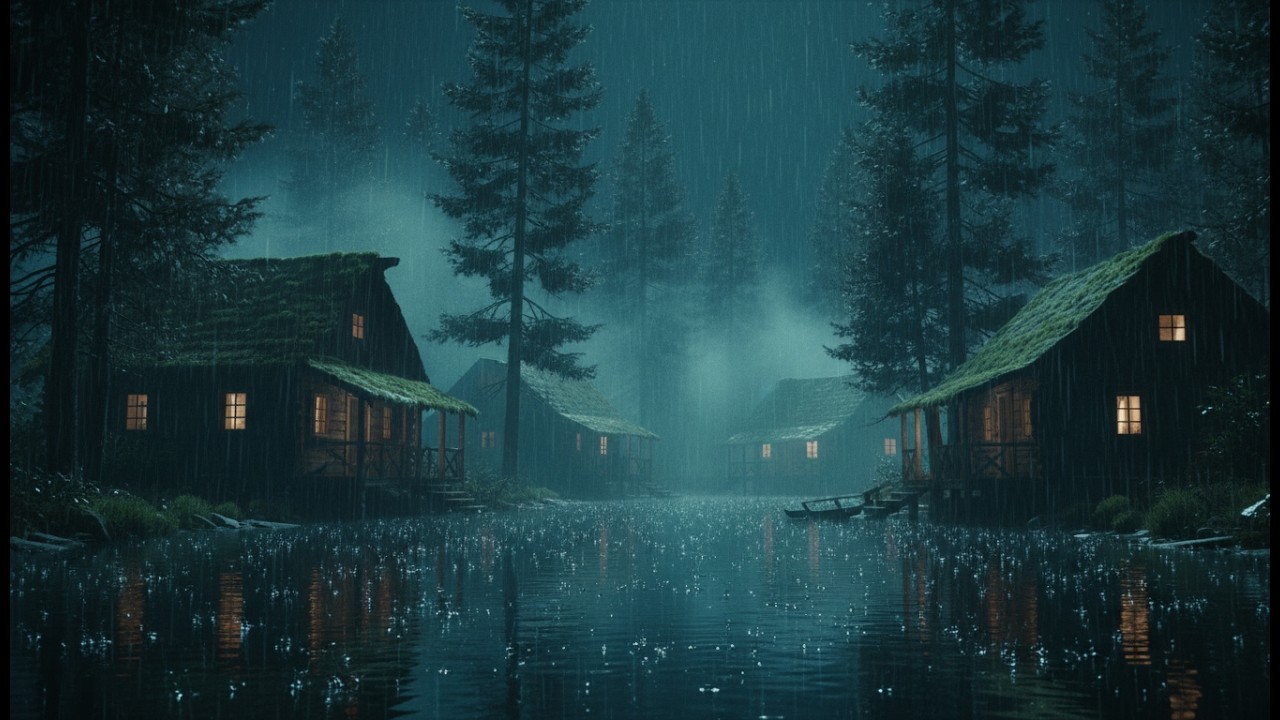 Rain Sounds for Sleeping 🌧️ Heavy Night Rain for Insomnia Relief & Total Stress Reduction All Night