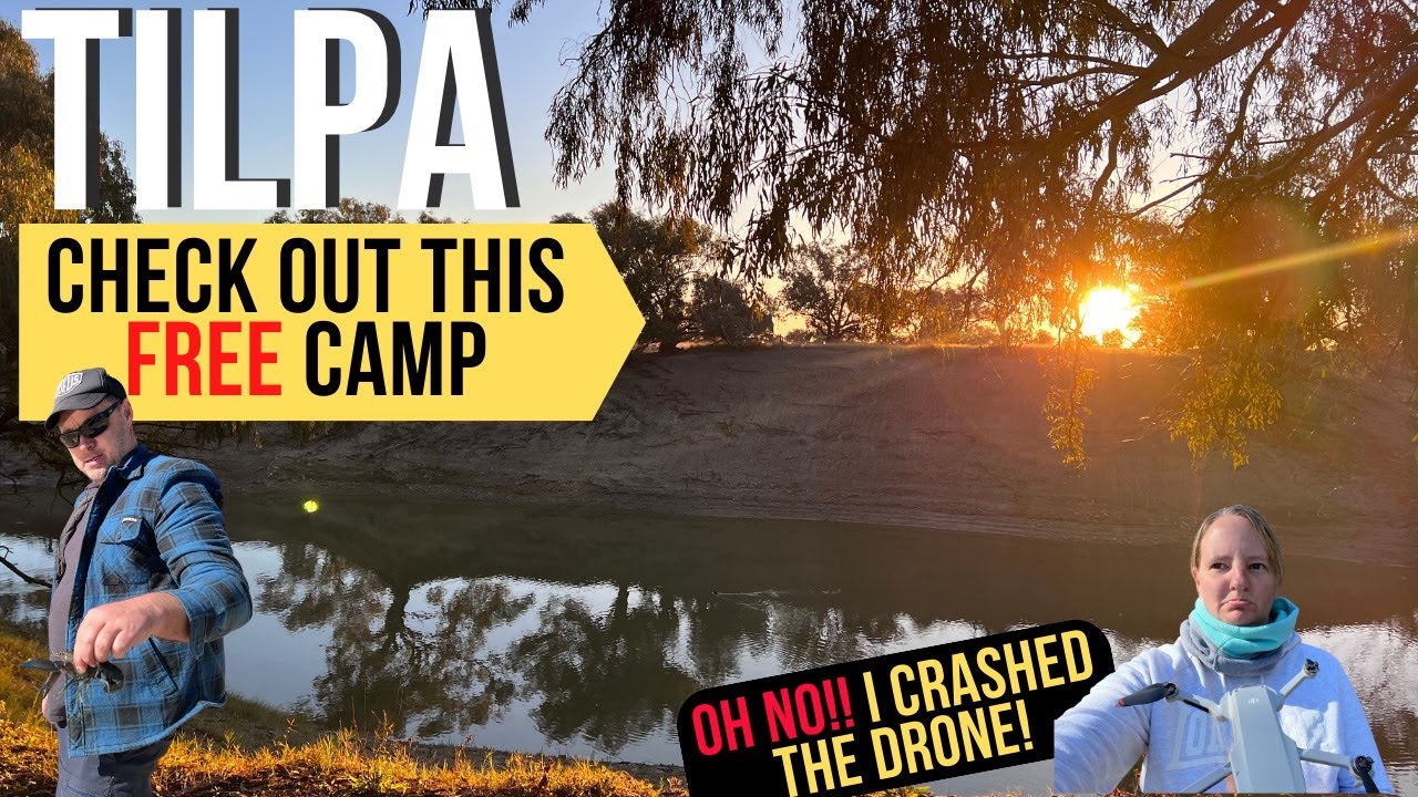 FREE CAMPING along the Darling River at Tilpa! OH NO!! We BROKE our 2 week old drone!!
