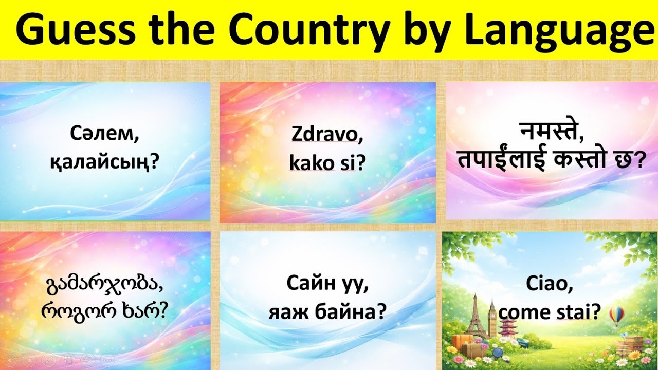 Guess the Country by Language 🌍 | Fun GK Quiz | Can You Score 50/50?