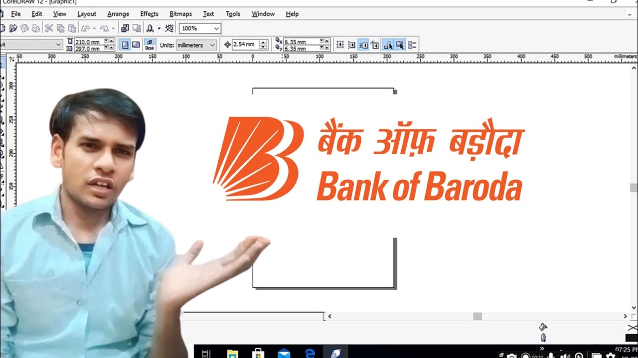 How to Create Bank of Baroda Logo in CorelDraw | Coreldraw Tutorial in Hindi | SCC Center