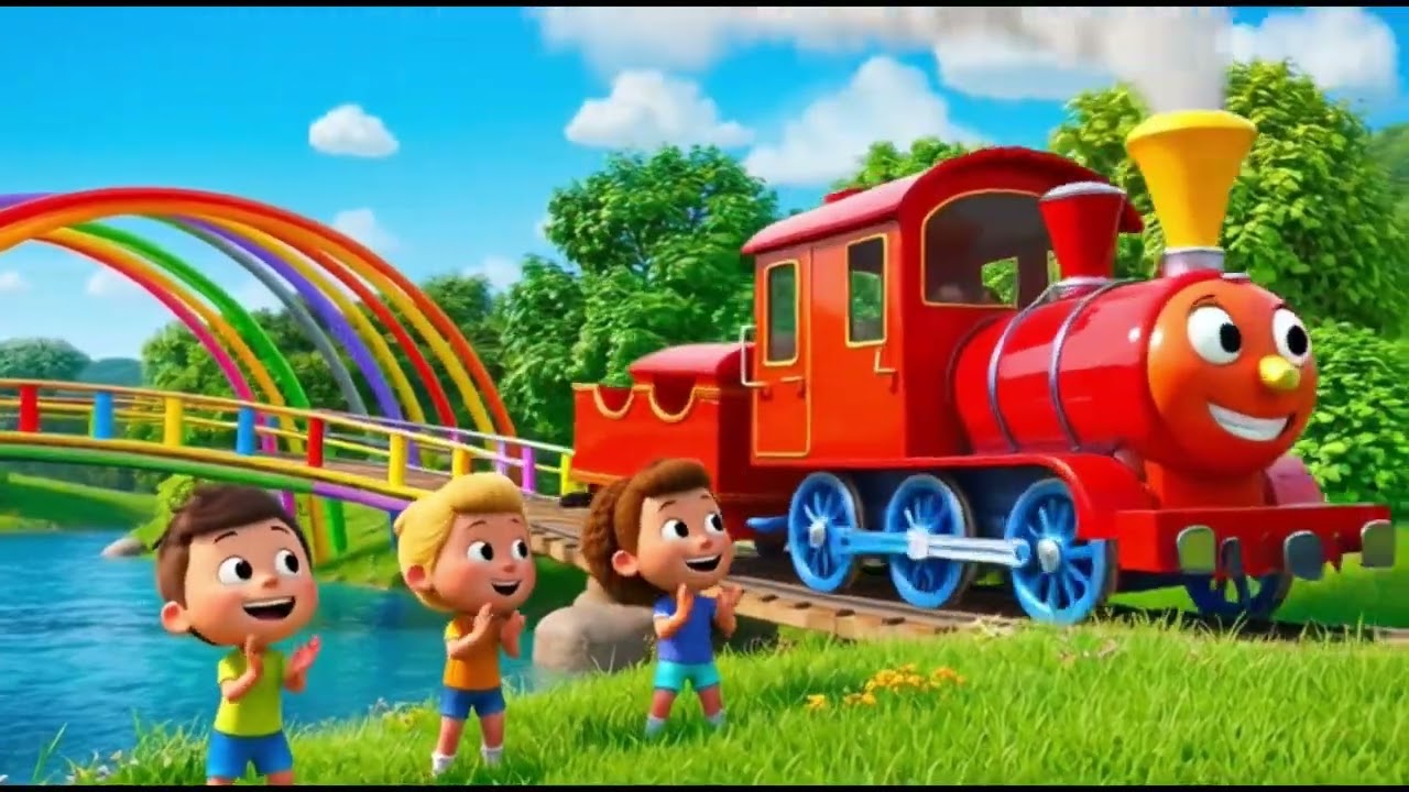छू छू करती ट्रेन 🚂🌳 | Hindi Rhymes for Kids | Fun Train Cartoon Song