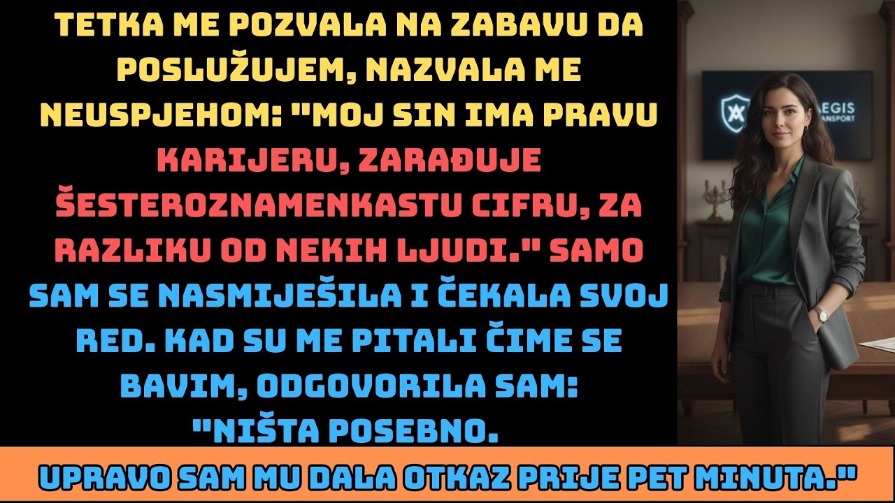 Tetka me nazvala gubitnicom: Moj sin ima pravi posao! Odgovorila sam: Upravo sam mu dala otkaz...