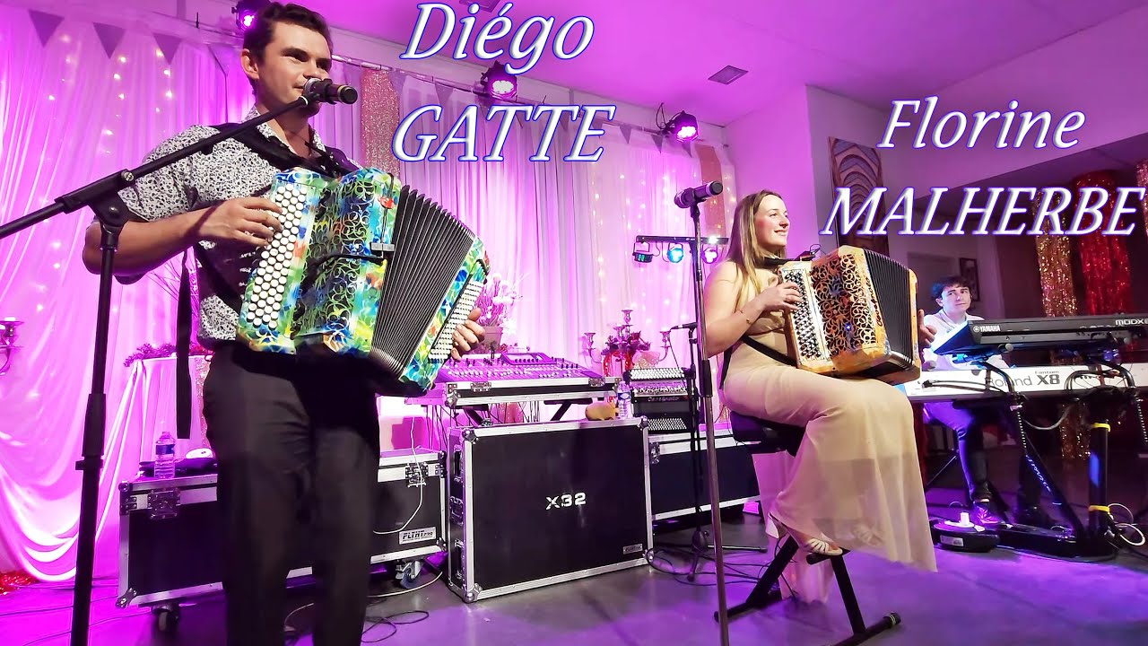 orchestre Diégo Gatte Florine Malherbe à Barjavelle#frenchmusic #accordion #accordéon #musique