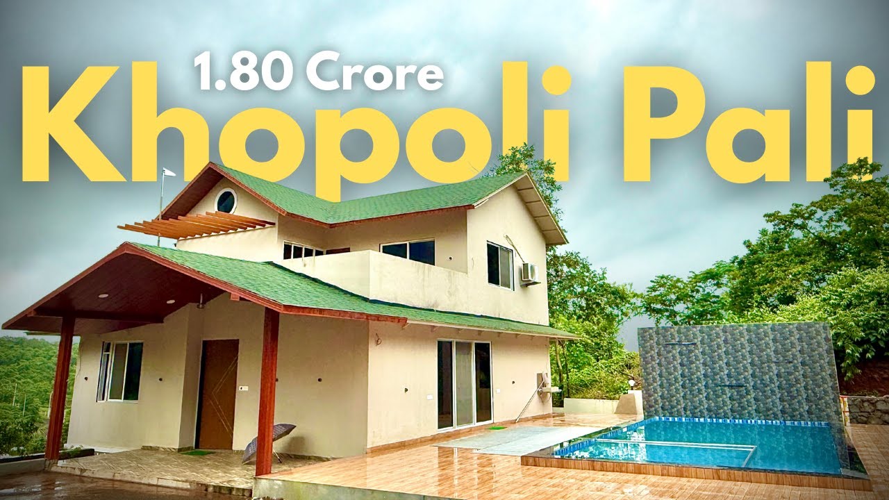 Scenic 3BHK Farmhouse for Sale  Khopoli Pali Road | Mountain View & Pool | Half Acre Land 8928004431