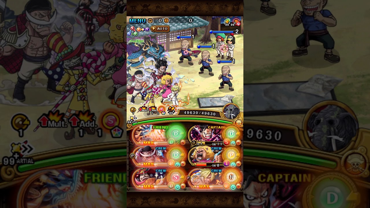 OPTC Wano Kuni Law Challenge 0 Stamina - Kaido/G4 Team