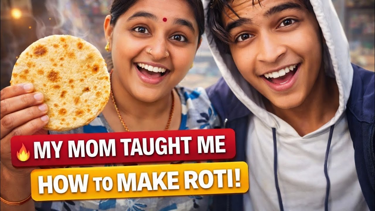 Mummy ne mujhe roti banana sikhaya 😀