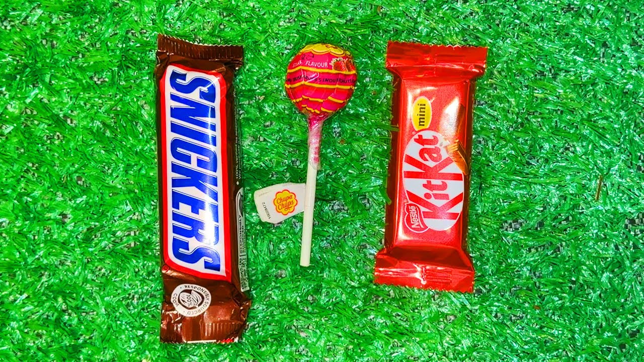 ASMR Most Popular Candys / some lots of colorful rainbow lollipop candy / unpacking chocolate eat